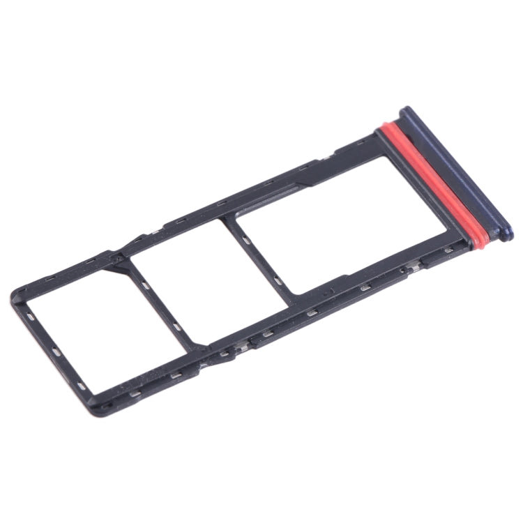 For Infinix Hot 20 X6826 SIM Card Tray + SIM Card Tray + Micro SD Card Tray (Black) - Card Tray by buy2fix | Online Shopping UK | buy2fix