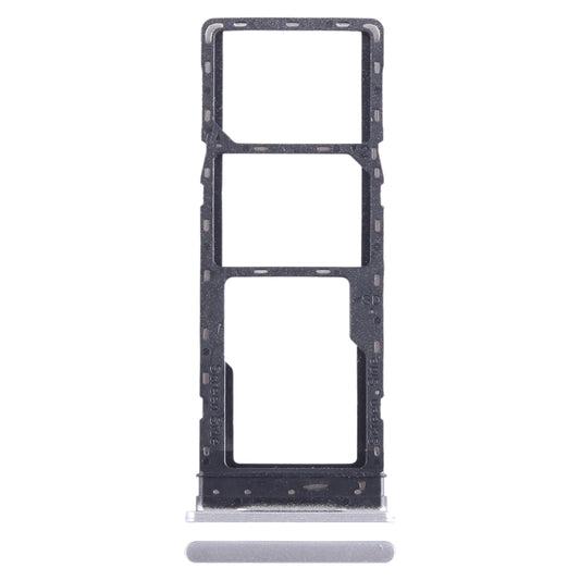 For Infinix Hot 20 X6826 SIM Card Tray + SIM Card Tray + Micro SD Card Tray (White) - Card Tray by buy2fix | Online Shopping UK | buy2fix