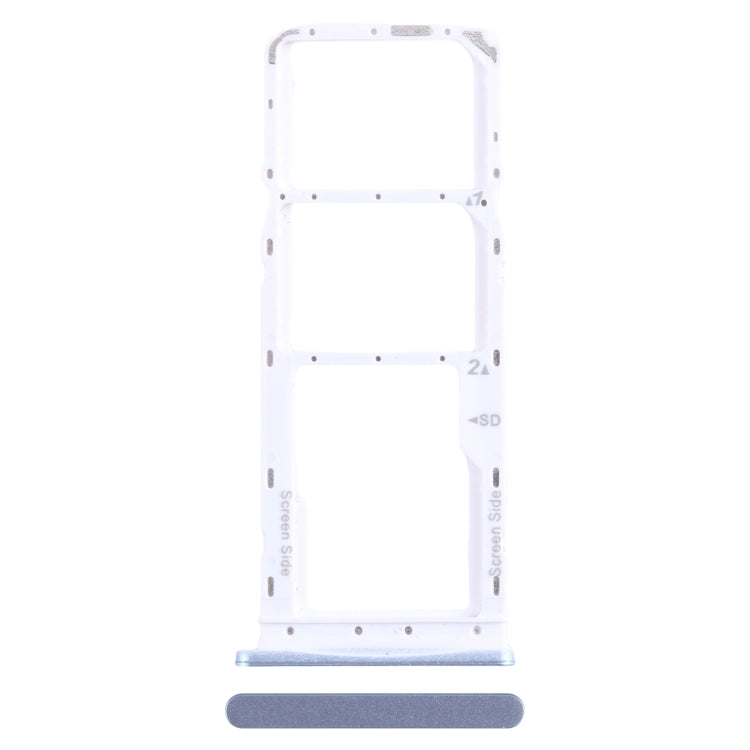 For Infinix Smart 7 India X6517 SIM Card Tray + SIM Card Tray + Micro SD Card Tray (Blue) - Card Tray by buy2fix | Online Shopping UK | buy2fix
