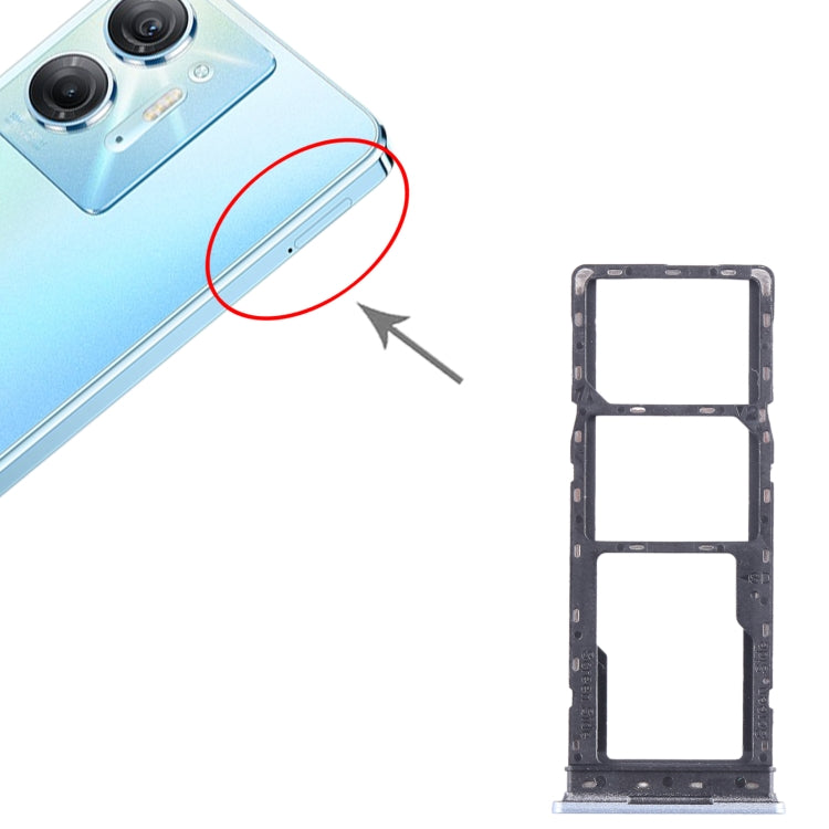 For Infinix Hot 30i X669 SIM Card Tray + SIM Card Tray + Micro SD Card Tray (Blue) - Card Tray by buy2fix | Online Shopping UK | buy2fix