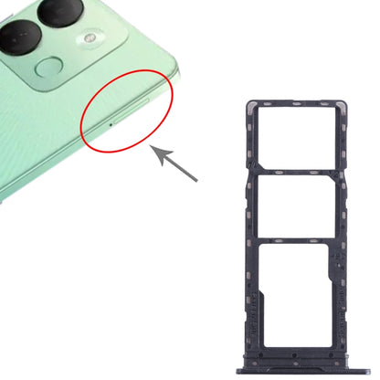For Infinix Smart 7 HD X6516 SIM Card Tray + SIM Card Tray + Micro SD Card Tray (Black) - Card Tray by buy2fix | Online Shopping UK | buy2fix