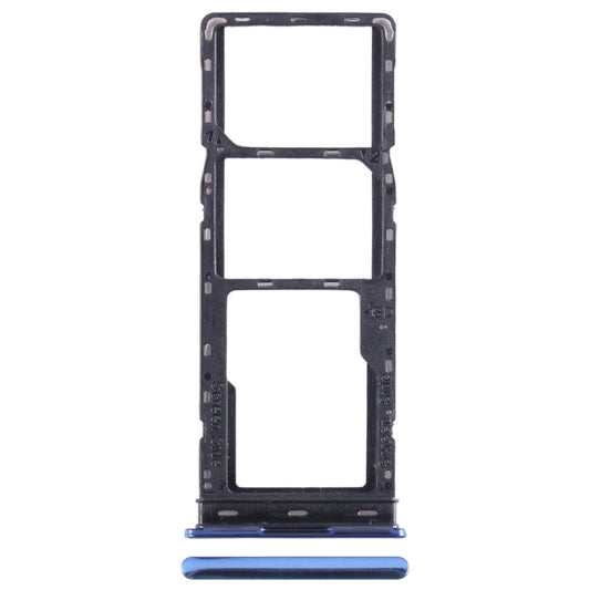 For Tecno Spark 10 SIM Card Tray + SIM Card Tray + Micro SD Card Tray (Blue) - Card Tray by buy2fix | Online Shopping UK | buy2fix