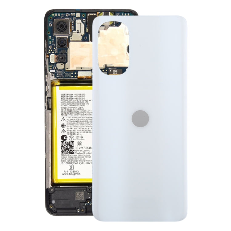 For Motorola Moto G52 Original Battery Back Cover(White) - Back Cover by buy2fix | Online Shopping UK | buy2fix