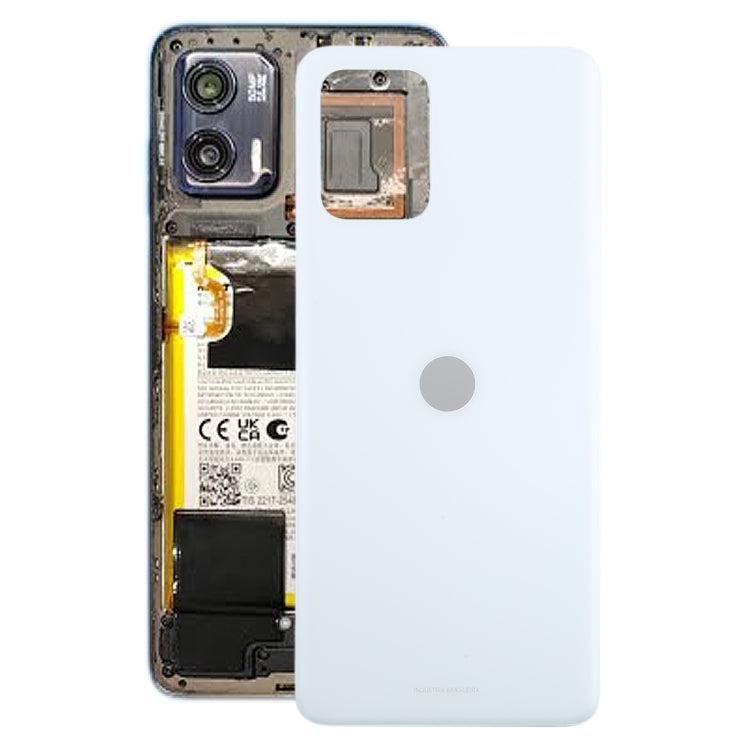 For Motorola Moto G73 Original Battery Back Cover(White) - Back Cover by buy2fix | Online Shopping UK | buy2fix
