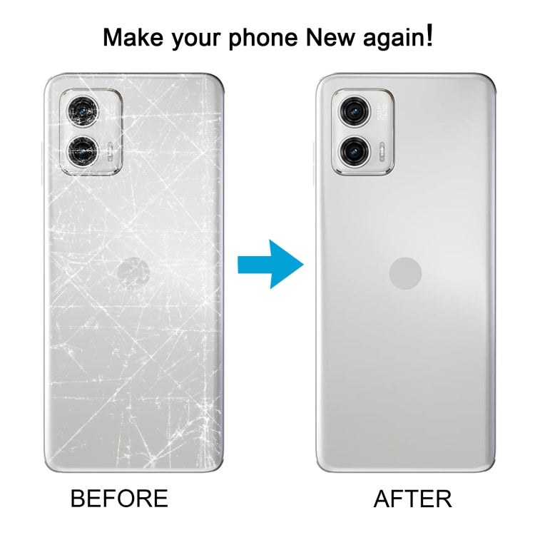 For Motorola Moto G73 Original Battery Back Cover(White) - Back Cover by buy2fix | Online Shopping UK | buy2fix