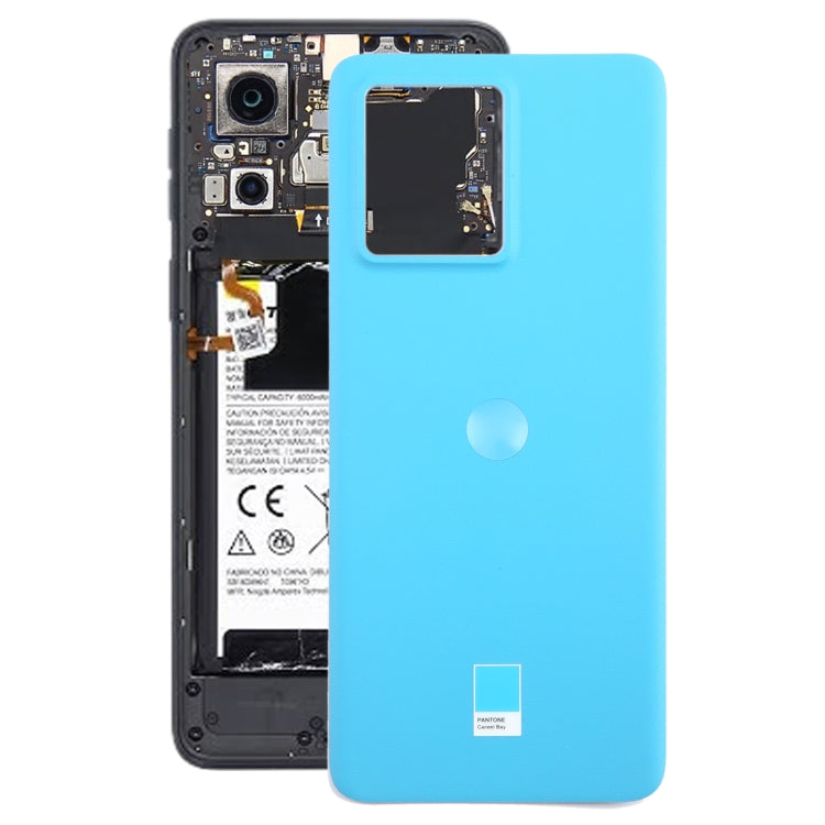 For Motorola Edge 40 Neo Original Battery Back Cover(Blue) - Back Cover by buy2fix | Online Shopping UK | buy2fix