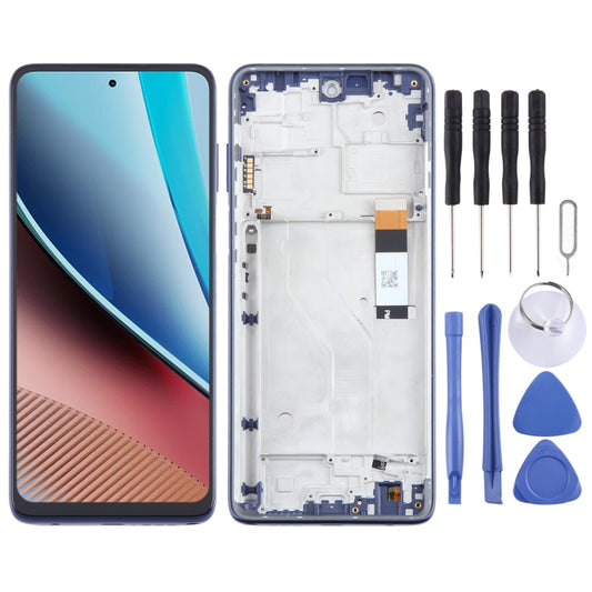 For Motorola Moto G Stylus 2023 4G OEM LCD Screen Digitizer Full Assembly with Frame (Blue) by buy2fix