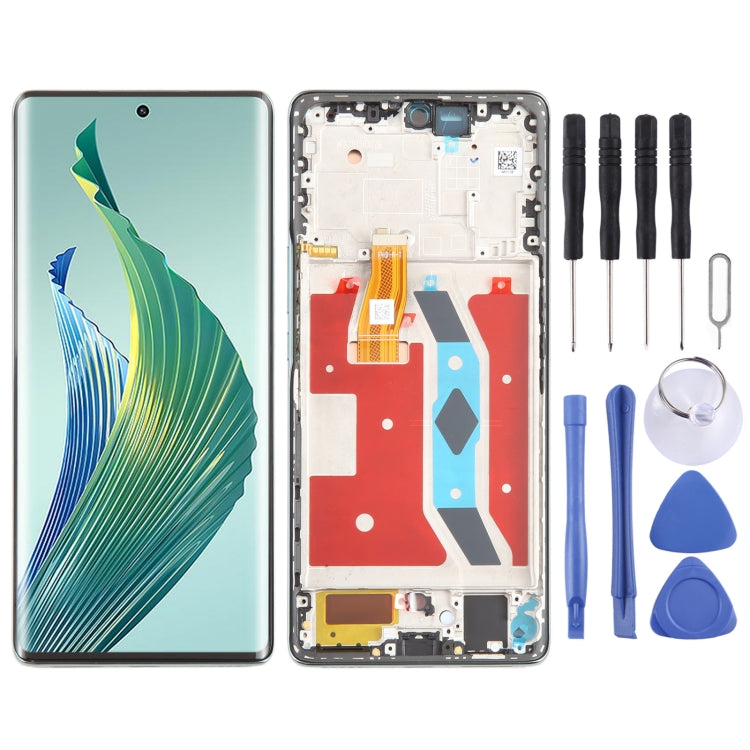 For Honor Magic5 Lite Original LCD Screen Digitizer Full Assembly with Frame (Green) - LCD Screen by buy2fix | Online Shopping UK | buy2fix
