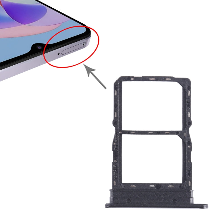 For Honor Play 40 Plus SIM + SIM Card Tray (Black) - Card Tray by buy2fix | Online Shopping UK | buy2fix