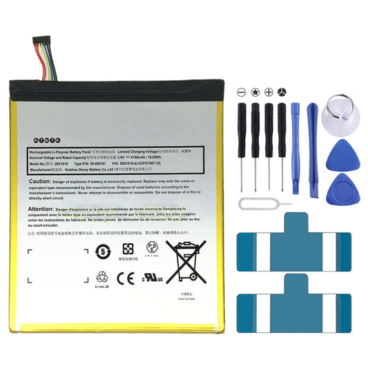 For Amazon Kindle Fire HD 8 6th Gen PR53DC 4750mAh Li-polymer Battery Replacement - For Watch by buy2fix | Online Shopping UK | buy2fix