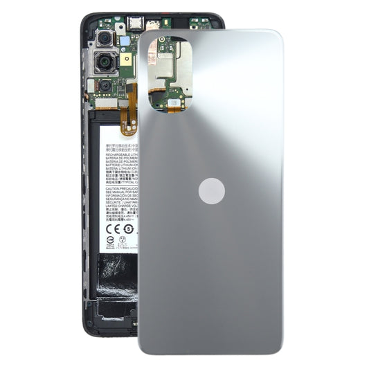 For Motorola Moto E32s Original Battery Back Cover(Silver) - Back Cover by buy2fix | Online Shopping UK | buy2fix