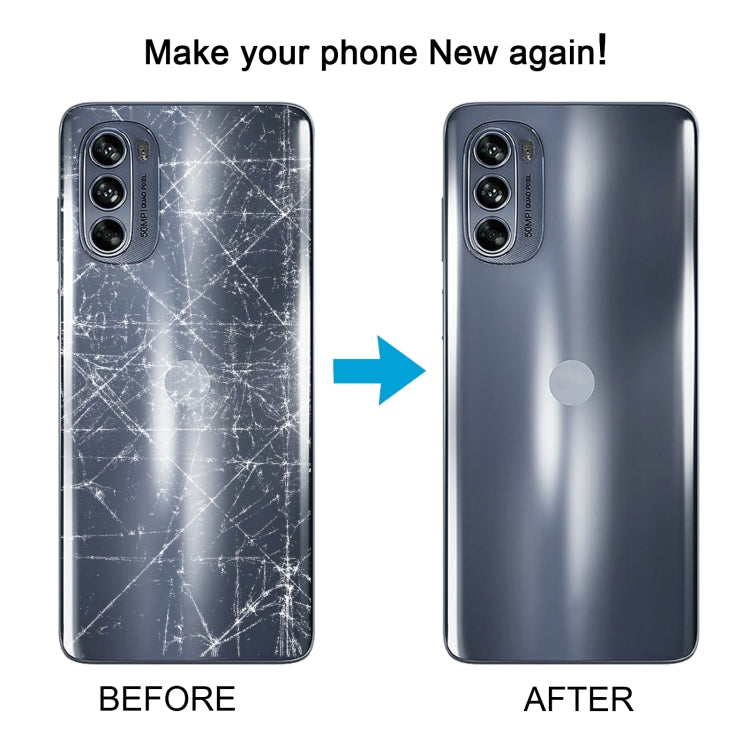 For Motorola Moto G62 India Original Battery Back Cover(Grey) - Back Cover by buy2fix | Online Shopping UK | buy2fix