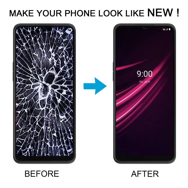 For T-Mobile REVVL V+ 5G LCD Screen Digitizer Full Assembly with Frame (Black) - For T-Mobile by buy2fix | Online Shopping UK | buy2fix