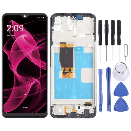 For T-Mobile REVVL 6X Pro 5G LCD Screen Digitizer Full Assembly with Frame (Black) - For T-Mobile by buy2fix | Online Shopping UK | buy2fix