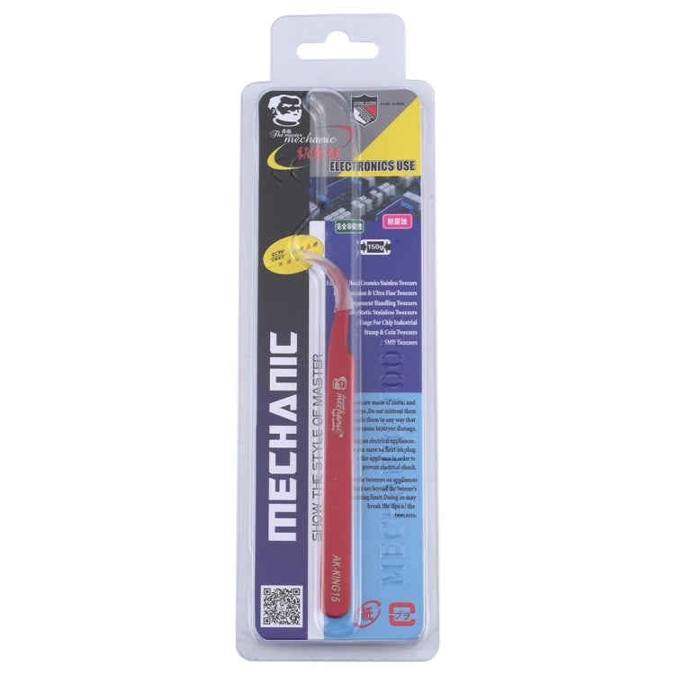 MECHANIC AK-KING15 Curved Tweezers High Tenacity Durable Tweezers - Tweezers by MECHANIC | Online Shopping UK | buy2fix