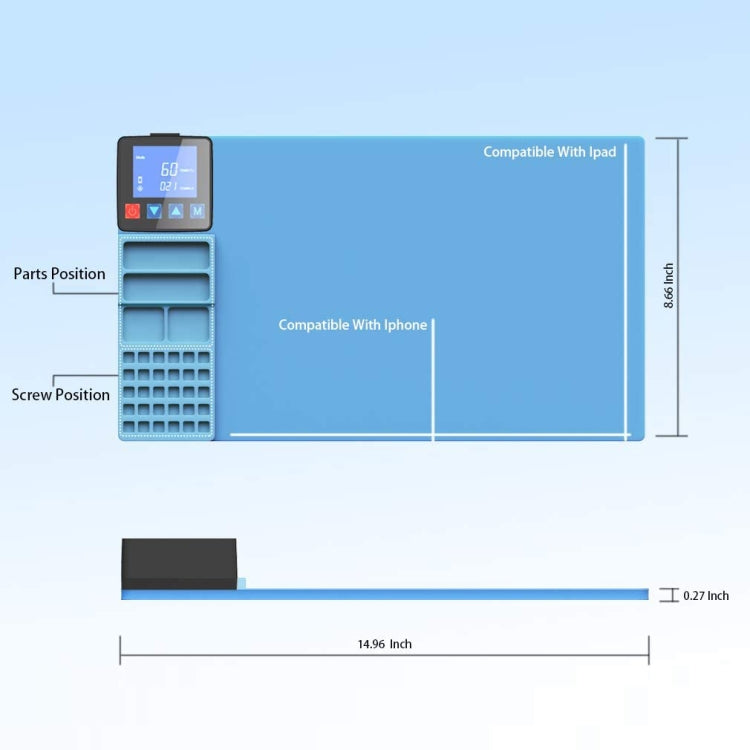 CPB CP320 LCD Screen Heating Pad Safe Repair Tool, US Plug - Repair Platform by buy2fix | Online Shopping UK | buy2fix