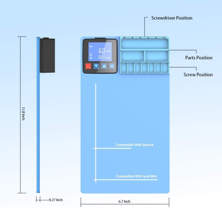 CPB CP300 LCD Screen Heating Pad Safe Repair Tool, EU Plug - Repair Platform by buy2fix | Online Shopping UK | buy2fix