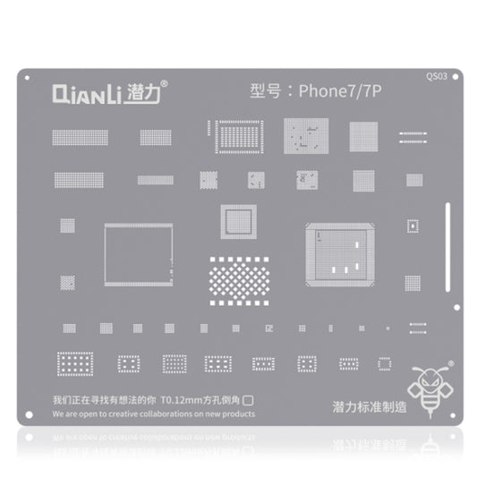 Qianli QS03 Bumblebee Stencils BGA Reballing Planting Tin Plate For iPhone 7/7 Plus - BGA Stencils by QIANLI | Online Shopping UK | buy2fix