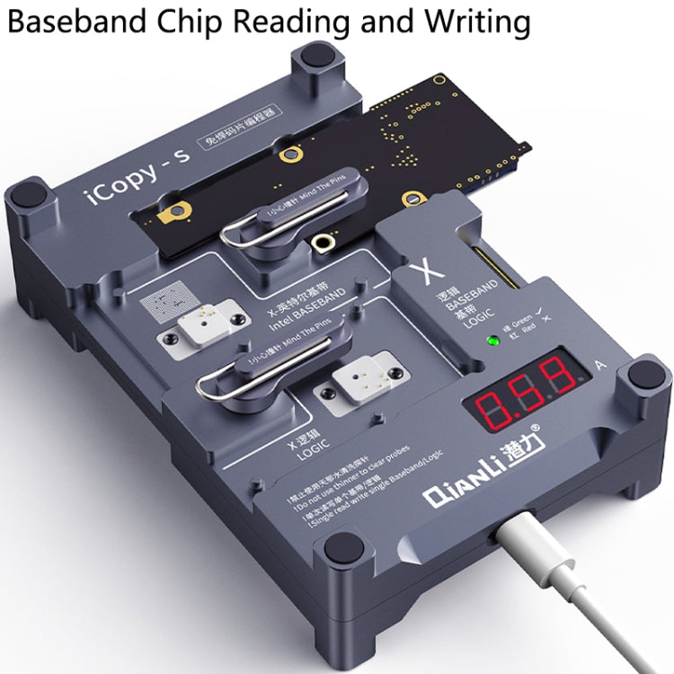 Qianli iCopy-S Double Sided Chip Test Stand 4 in1 Logic Baseband EEPROM Chip Non-removal For iPhone X / XS / XR / XS Max - Repair Platform by QIANLI | Online Shopping UK | buy2fix