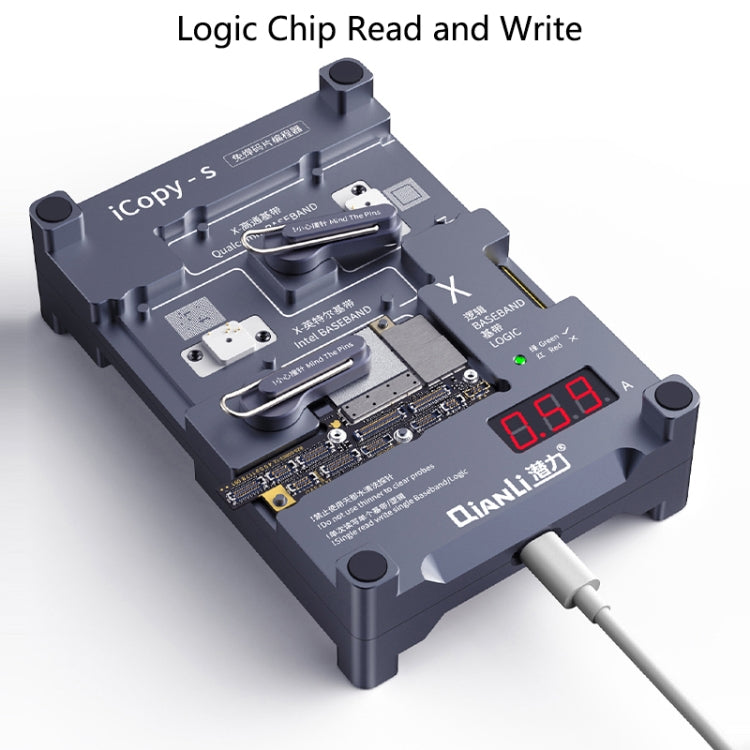 Qianli iCopy-S Double Sided Chip Test Stand 4 in1 Logic Baseband EEPROM Chip Non-removal For iPhone X / XS / XR / XS Max - Repair Platform by QIANLI | Online Shopping UK | buy2fix