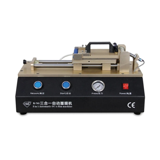TBK-765 3 in1 Automatische OCA-Laminiermaschine LCD-Touchscreen-Luftkompressormaschine Eingebaute Vakuumpumpe