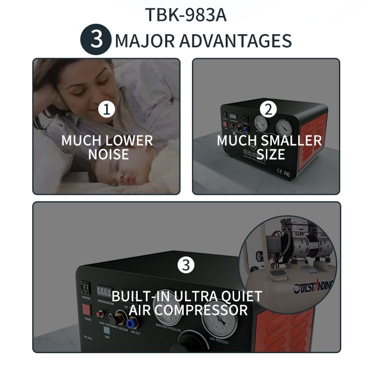 TBK-983A Built-in Pump Glue Dispenser Fully Automatic Glue Filling Machine, EU Plug - Others by buy2fix | Online Shopping UK | buy2fix