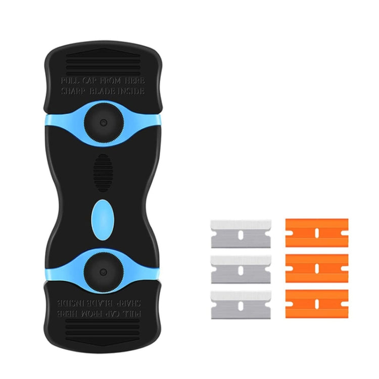 Double Headed Scraper Blade Glue Squeegee Remover Cleaner Tool (Blue) by buy2fix