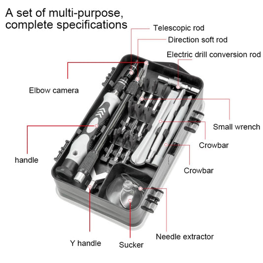138 in 1 DIY Mobile Phone Disassembly Tool Clock Repair Multi-function Tool Screwdriver Set (Blue) - Screwdriver Set by buy2fix | Online Shopping UK | buy2fix
