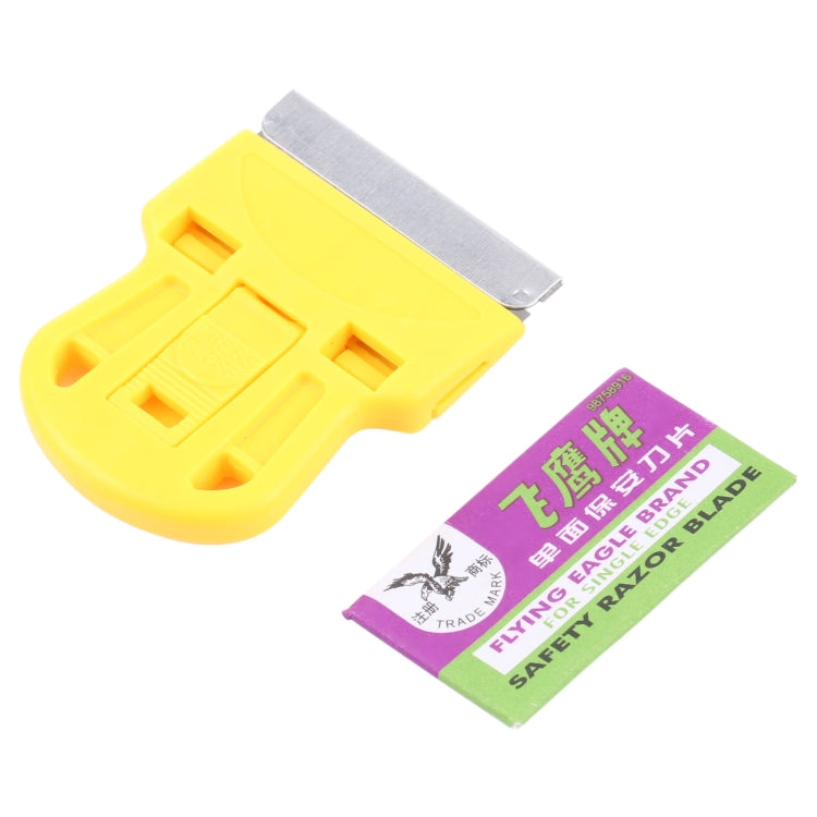 Glue Remover Squeegee Sticker Cleaner Plastic Handle Scraper(Yellow) - Dust Remove Tool by buy2fix | Online Shopping UK | buy2fix