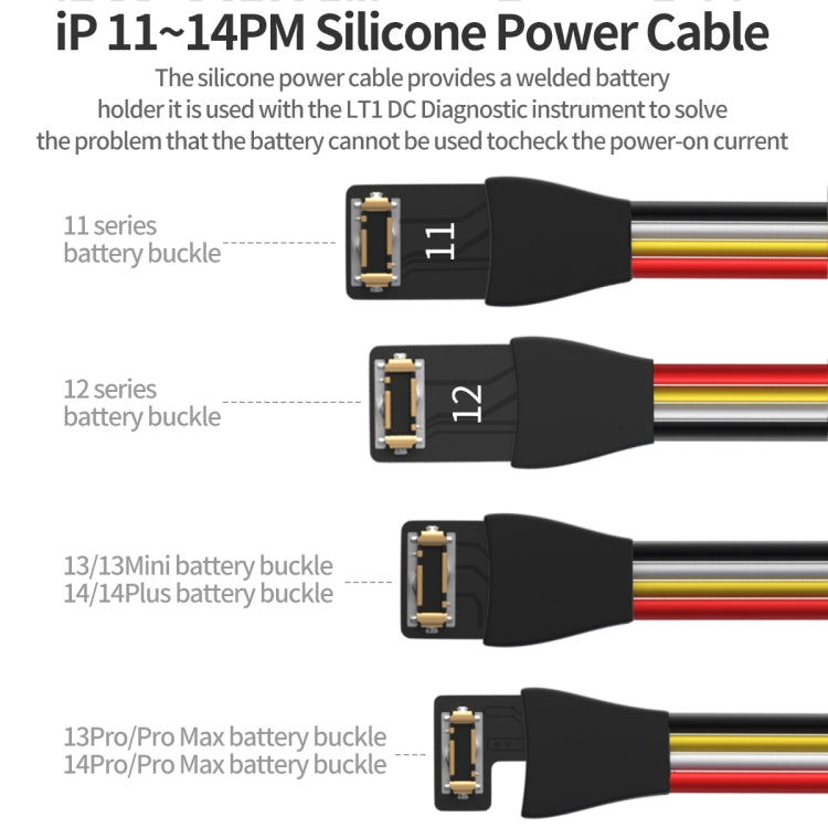 QianLi Silicone Power Cable for iPhone 11 to 14 Series - Test Tools by QIANLI | Online Shopping UK | buy2fix