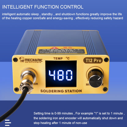 Mechanic T12 Pro Intelligent Anti-static Digital Heating Solder Station, EU Plug - Soldering Iron Stand by MECHANIC | Online Shopping UK | buy2fix