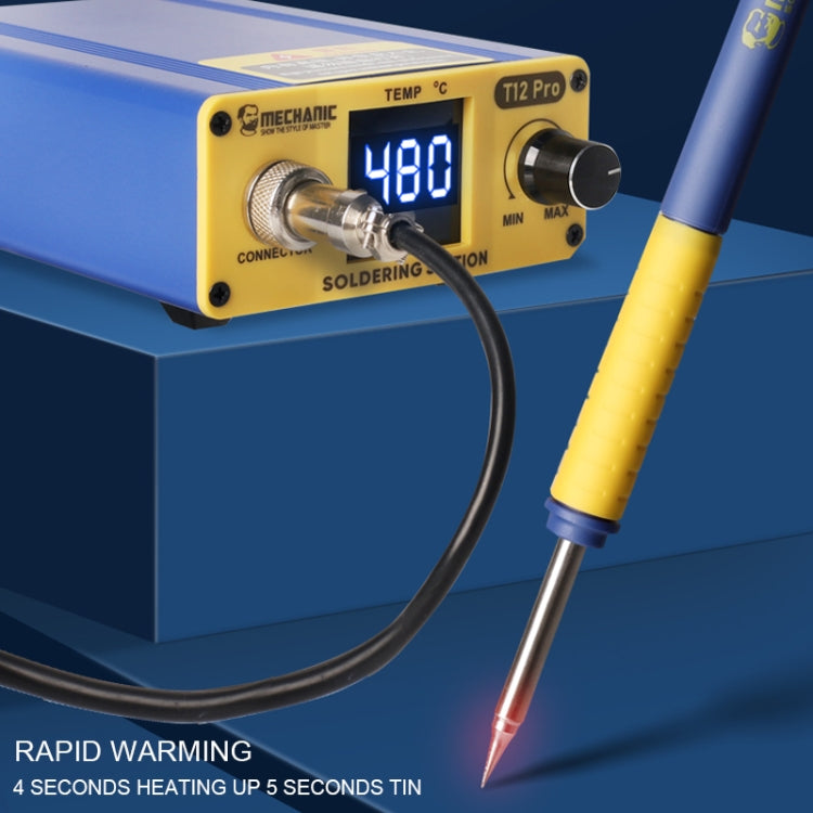 Mechanic T12 Pro Intelligent Anti-static Digital Heating Solder Station, EU Plug - Soldering Iron Stand by MECHANIC | Online Shopping UK | buy2fix