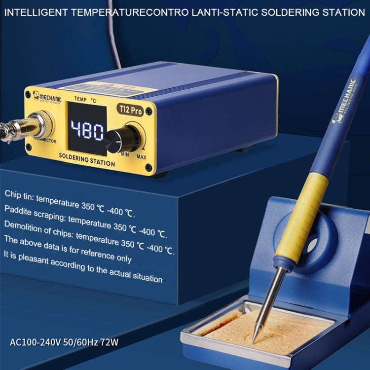 Mechanic T12 Pro Intelligent Anti-static Digital Heating Solder Station, EU Plug - Soldering Iron Stand by MECHANIC | Online Shopping UK | buy2fix