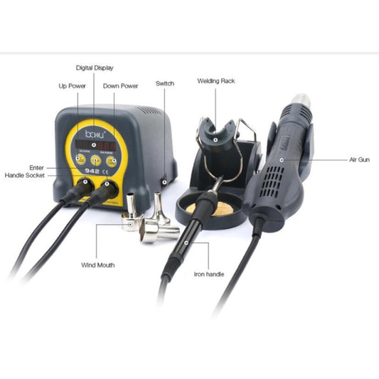 BAKU ba-942 Led BGA SMD Hot Air Rework Soldering Station, EU Plug - Soldering Iron Set by buy2fix | Online Shopping UK | buy2fix