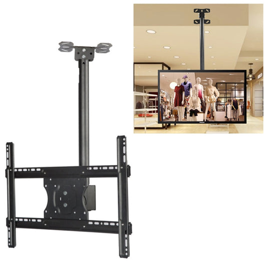 32-65 inch Universal Height & Angle Adjustable Single Screen TV Wall-mounted Ceiling Dual-use Bracket, Retractable Range: 0.5-2m - TV Brackets & Mounts by buy2fix | Online Shopping UK | buy2fix