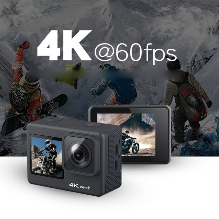 C1 Dual-Screen 2.0 inch + 1.3 inch Screen Anti-shake 4K WiFi Sport Action Camera Camcorder with Waterproof Housing Case,  Allwinner V316, 170 Degrees Wide Angle (Black) - Sports Camera by buy2fix | Online Shopping UK | buy2fix