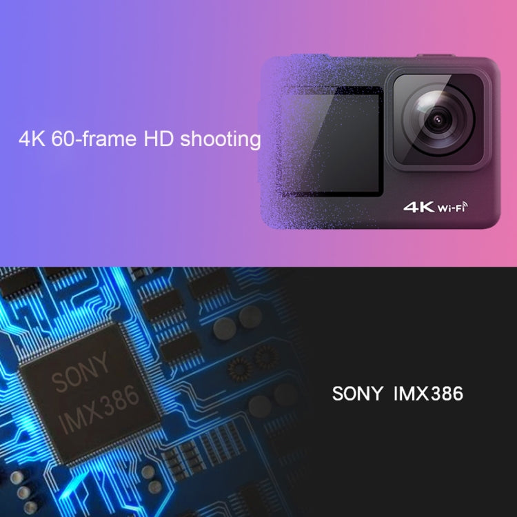C1 Dual-Screen 2.0 inch + 1.3 inch Screen Anti-shake 4K WiFi Sport Action Camera Camcorder with Waterproof Housing Case,  Allwinner V316, 170 Degrees Wide Angle (Black) - Sports Camera by buy2fix | Online Shopping UK | buy2fix