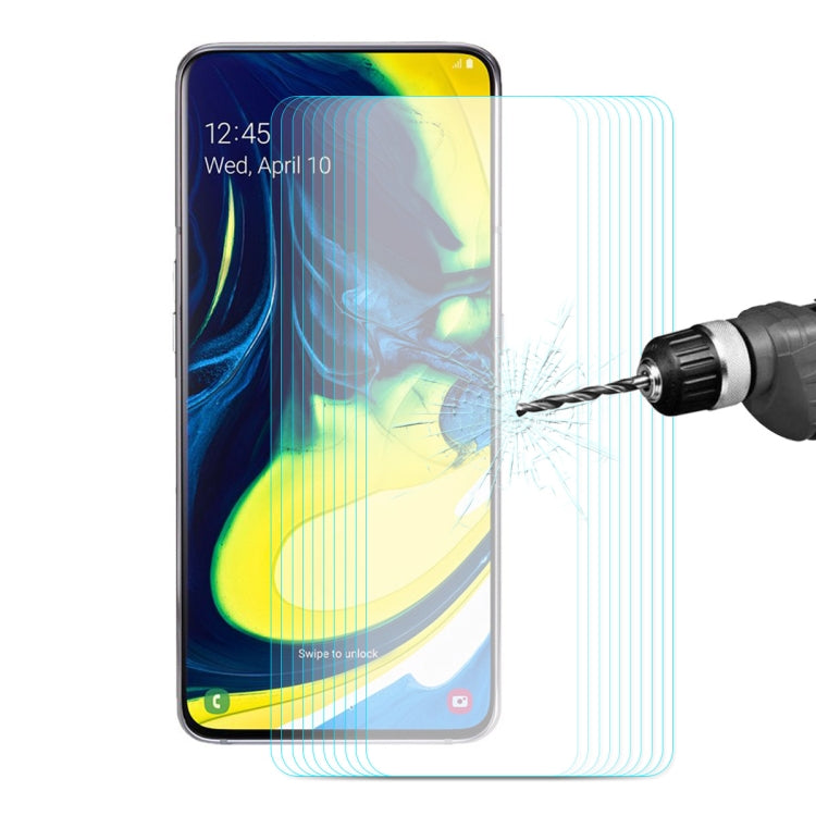 10 PCS ENKAY Hat-prince 0.26mm 9H 2.5D Curved Edge Tempered Glass Film for Galaxy A80 - Galaxy Tempered Glass by ENKAY | Online Shopping UK | buy2fix