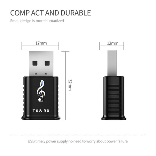 MSD168 2 in 1 Bluetooth Transmitter Receiver Mini 3.5mm AUX Stereo Wireless Bluetooth 5.0 Adapter For Car TV PC MP3 - Audio Receiver Transmitter by buy2fix | Online Shopping UK | buy2fix