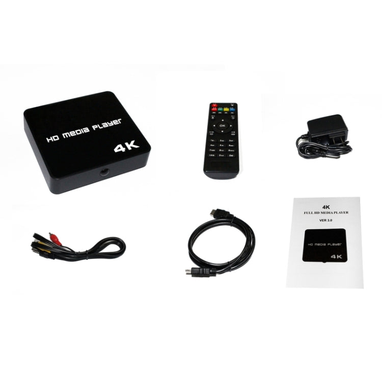 Uhd 4K Player Single-unit Advertising Machine Powered Up Automatically Plays Video PPT Horizontal and Vertical U Disk US(black) - Multimedia Player by buy2fix | Online Shopping UK | buy2fix