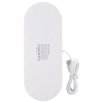 HQ-UD15 5 in 1 Micro USB + USB-C / Type-C + 8 Pin Interface Phone Charging Base with 8 Pin Earphone Charging Interface & Watch Stand, Without Wireless Charger(White) - Multifunction Charger by buy2fix | Online Shopping UK | buy2fix