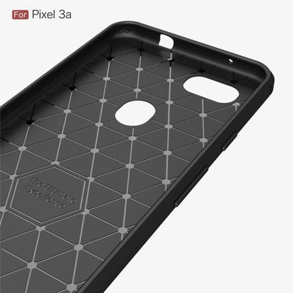 Brushed Texture Carbon Fiber TPU Case for Google Pixel 3a(Black) - Google Cases by buy2fix | Online Shopping UK | buy2fix