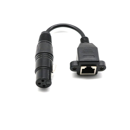 15cm XLR 3 Pin Female To RJ45 Female Network Connector Adapter Converter Cable - Microphone Audio Cable & Connector by buy2fix | Online Shopping UK | buy2fix