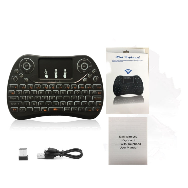I8 Max 2.4GHz Mini Wireless Keyboard with Touchpad Rechargeable Fly Air Mouse Smart Game 7-color Backlit by buy2fix