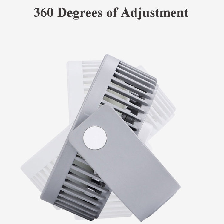 Small Bean Desktop Desktop Double Leaf Usb Mini Fan(Gray) - Electric Fans by buy2fix | Online Shopping UK | buy2fix