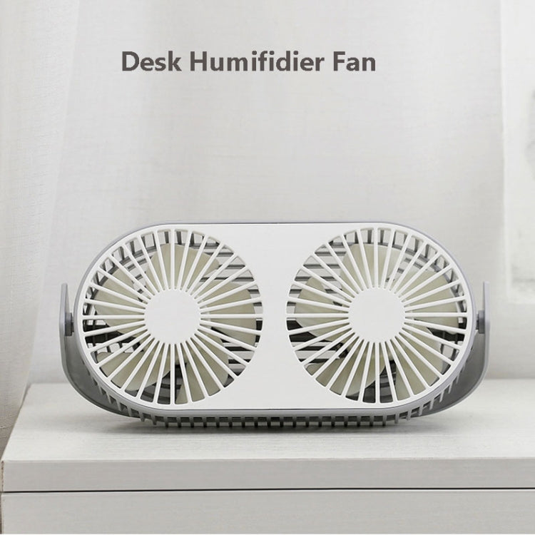 Small Bean Desktop Desktop Double Leaf Usb Mini Fan(Pink) by buy2fix