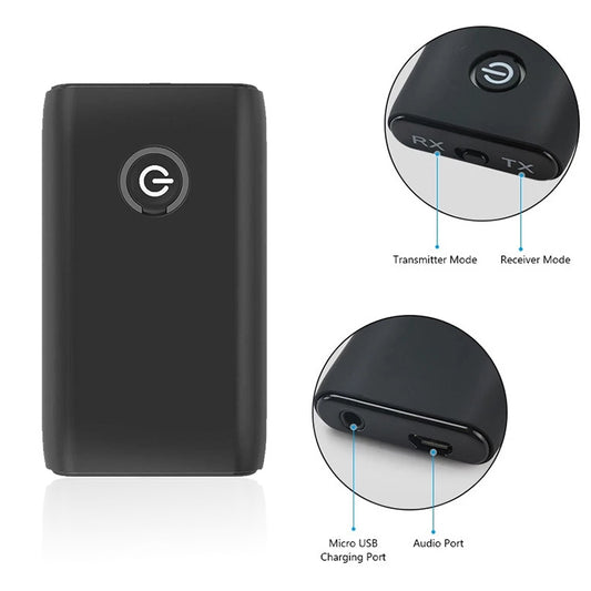 B10S Bluetooth Adapter 5.0 Bluetooth Transmitter Receiver 2 in 1 Bluetooth Adapter - Audio Receiver Transmitter by buy2fix | Online Shopping UK | buy2fix