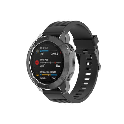 Suitable for Garmin Fenix 6S / 6S Pro transparent TPU Silica Gel Watch Case(Transparent white) - Watch Cases by buy2fix | Online Shopping UK | buy2fix