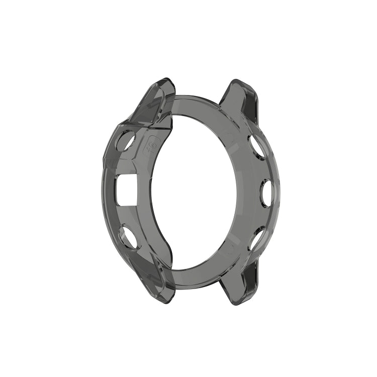 Suitable for Garmin Fenix 6S / 6S Pro transparent TPU Silica Gel Watch Case(Transparent black) - Watch Cases by buy2fix | Online Shopping UK | buy2fix