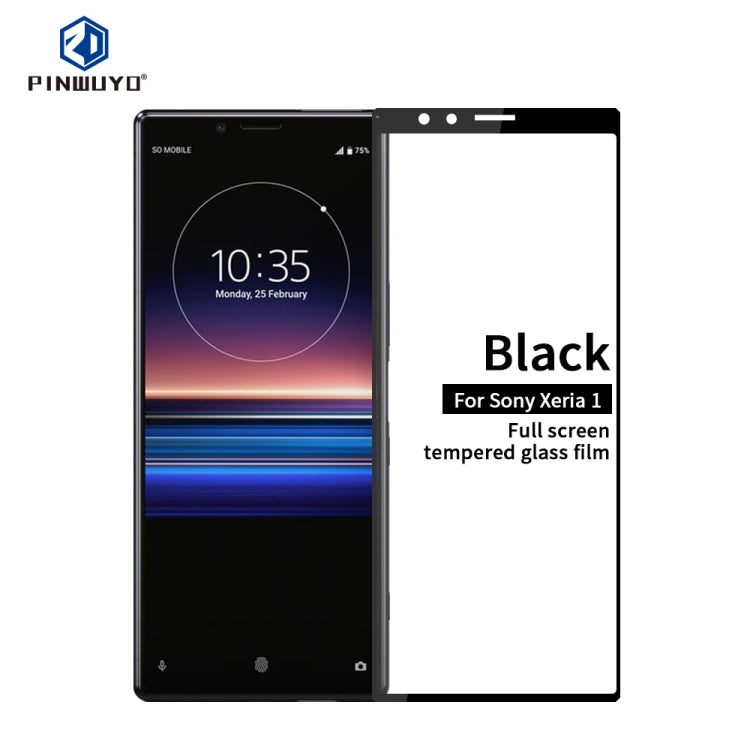 PINWUYO 9H 2.5D Full Glue Tempered Glass Film for SONY Xperia 1 - Sony Tempered Glass by PINWUYO | Online Shopping UK | buy2fix